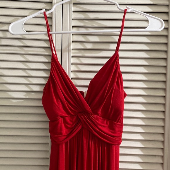 Red, spaghetti strap dress - Picture 2 of 7